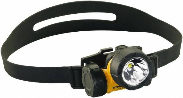 Streamlight - White LED Bulb, 90 Lumens, Hands-free Flashlight - Yellow Plastic Body, 3 AAA Alkaline Batteries Included - Americas Industrial Supply