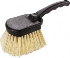 Harper Brush - 2-1/4" Bristle Length, Polypropylene Utility Scrub Brush - 3-1/2" x 3-1/2" Long x 3" Wide Head, 10" OAL, Easy Grip Handle, Black, Polypropylene Block - Americas Industrial Supply