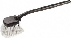 Harper Brush - 2-1/4" Bristle Length, Polypropylene Utility Scrub Brush - 3-1/2" x 3-1/2" Long x 3" Wide Head, 20" OAL, Easy Grip Handle, Black, Polypropylene Block, Flagged - Americas Industrial Supply