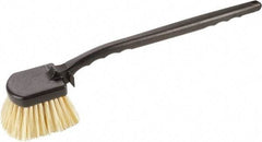 Harper Brush - 2-1/4" Bristle Length, Polypropylene Utility Scrub Brush - 3-1/2" x 3-1/2" Long x 3" Wide Head, 20" OAL, Easy Grip Handle, Black, Polypropylene Block, Flagged - Americas Industrial Supply