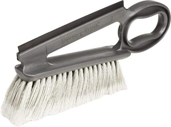 Harper Brush - 14" OAL, Synthetic Counter Brush - 2-1/4" Bristle Length, 8" Long x 1-3/4" Wide Head, Straight Foam Handle, Gray & Red - Americas Industrial Supply