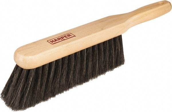 Harper Brush - 14" OAL, Horsehair Counter Brush - 2-1/4" Bristle Length, 8" Long x 1-3/4" Wide Head, Straight Wood Handle, Black - Americas Industrial Supply