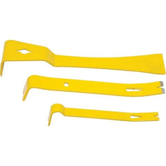 Stanley - 3 Piece Pry Bar Set - Includes 5, 7 & 9" Lengths - Americas Industrial Supply