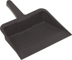 Harper Brush - 12" Wide x 7" Deep x 5" High Handheld Dustpan - Plastic Body, 5" Handle, Black - Americas Industrial Supply