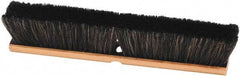 Harper Brush - 18" Smooth Surface Horsehair Push Broom - 3" Bristle Length, Wood Block, Threaded Handle Connection, Handle Sold Separately - Americas Industrial Supply