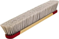 Harper Brush - 24" Smooth Surface Synthetic Push Broom - 3" Bristle Length, Plastic Block, Bolt-On Handle Connection, Handle Included - Americas Industrial Supply