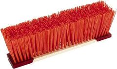 Harper Brush - 16" Rough Surface Synthetic Push Broom - 4" Bristle Length, Wood Block, Bolt-On Handle Connection, Handle Sold Separately - Americas Industrial Supply