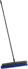 Harper Brush - 24" Medium Duty Synthetic Push Broom - 3" Bristle Length, Plastic Block, Threaded Handle Connection, Handle Included - Americas Industrial Supply