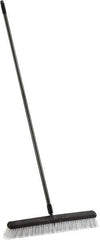 Harper Brush - 24" Smooth Surface Synthetic Push Broom - 3" Bristle Length, Plastic Block, Threaded Handle Connection, Handle Included - Americas Industrial Supply