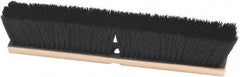 Harper Brush - 24" Smooth Surface Horsehair Push Broom - 3" Bristle Length, Wood Block, Threaded Handle Connection, Handle Sold Separately - Americas Industrial Supply