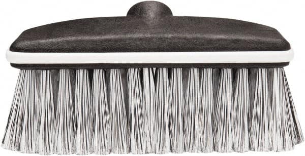 Harper Brush - 8" OAL, Vehicle Wash Brush - Black Flagged Plastic Bristles, 2-1/4" Trim Length - Americas Industrial Supply