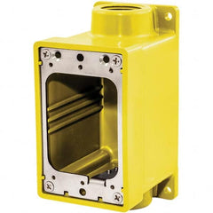 Hubbell Wiring Device-Kellems - Electrical Outlet Boxes & Switch Boxes Enclosure Type: Device Box Enclosure Shape: Rectangle - Americas Industrial Supply