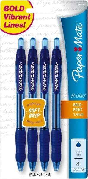 Paper Mate - 1mm Ball Point Retractable Ball Point Pen - Blue - Americas Industrial Supply