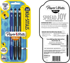 Paper Mate - 1mm Ball Point Ball Point Pen with Stylus - Black & Blue - Americas Industrial Supply