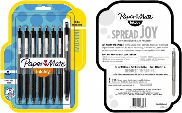 Paper Mate - 1mm Ball Point Retractable Ball Point Pen - Black - Americas Industrial Supply