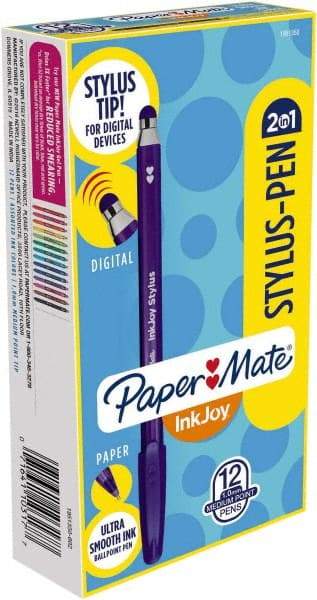 Paper Mate - 1mm Ball Point Ball Point Pen with Stylus - Assorted Colors - Americas Industrial Supply