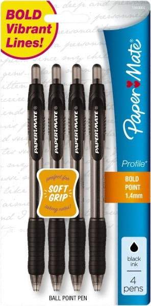 Paper Mate - 1mm Ball Point Retractable Ball Point Pen - Black - Americas Industrial Supply