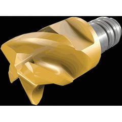 Iscar - MM ER Grade IC908 Carbide Corner Rounding Milling Tip Insert - TiAlN Finish, 4 Flutes, 8mm Cutting Diam, 10mm Extension, 0.039" Cnr Rad - Americas Industrial Supply