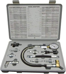 Lang - 10 Piece Dial Engine Compression Test Kit - 1,000 Max Pressure, PSI Scale - Americas Industrial Supply