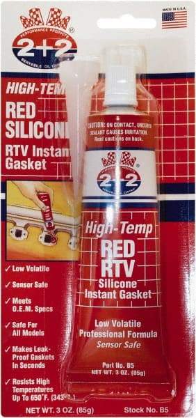 Berkebile - 3 oz Gasket Maker - -55 to 650°F, Red, Comes in Tube - Americas Industrial Supply