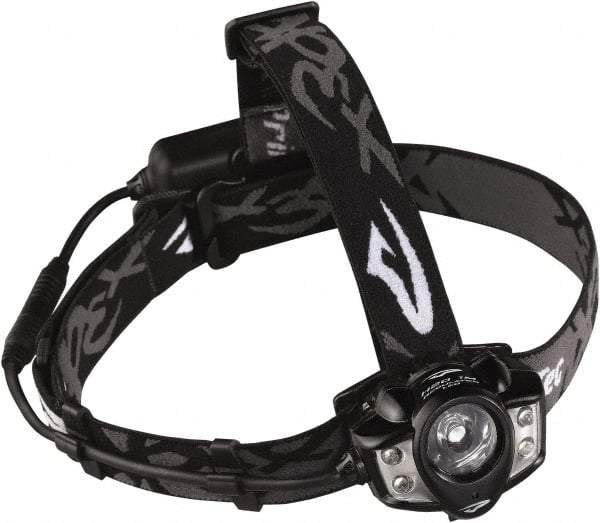 Princeton Tec - White LED Bulb, 130 Lumens, Hands-free Flashlight - Black Plastic Body, 1 3.7V Lithium-Ion Battery Included - Americas Industrial Supply