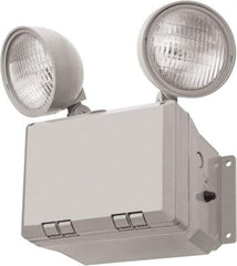 Lithonia Lighting - 2 Heads, 120/277 VAC, Thermoplastic, LED Emergency Light - 2.7 Watts, 8-3/8" Long x 12-7/8" High x 6" Wide, Sealed Nickel Cadmium Battery - Americas Industrial Supply