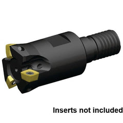 Kennametal - 1-1/4" Cut Diam, 0.9mm Max Depth, M16 29mm Shank Diam, Modular Connection Indexable High-Feed End Mill - Screw Holding Method, XP..0603.R Insert, 7792VXP06 Toolholder, Through Coolant - Americas Industrial Supply