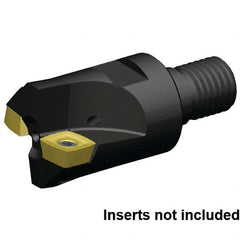 Kennametal - 32mm Cut Diam, 2.5mm Max Depth, M16 29mm Shank Diam, Modular Connection Indexable High-Feed End Mill - Screw Holding Method, XD..1205..R Insert, 7792VXD12 Toolholder, Through Coolant - Americas Industrial Supply