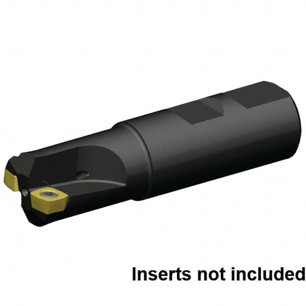 Kennametal - 25mm Cut Diam, 1.5mm Max Depth, 25mm Shank Diam, Weldon Shank Indexable High-Feed End Mill - Screw Holding Method, XD..0904.. Insert, 7792VXD09 Toolholder, Through Coolant - Americas Industrial Supply