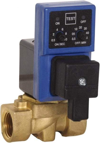 PRO-SOURCE - 1/2" Inlet, Electronic Condensate Drain Valve - 1/2" NPT Outlet, 230 psi - Americas Industrial Supply