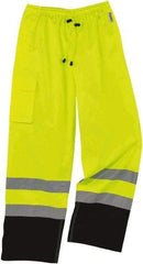 Ergodyne - Size S, Lime, Rain Pants - 1 Pocket, Elastic Wrist - Americas Industrial Supply