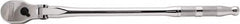 Proto - 1/2" Drive Pear Head Ratchet - Full Polish Chrome Finish, 17" OAL, 90 Gear Teeth, Long Handle, Reversible Flex Head - Americas Industrial Supply