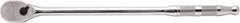 Proto - 1/4" Drive Pear Head Ratchet - Full Polish Chrome Finish, 9" OAL, 90 Gear Teeth, Long Handle, Reversible Flex Head - Americas Industrial Supply