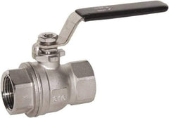 Value Collection - 3/4" Pipe, Full Port, Stainless Steel Standard Ball Valve - 2 Piece, FNPT x FNPT Ends, Lever Handle, 600 WOG, 150 WSP - Americas Industrial Supply