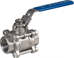 Full Port Manual Ball Valve: 1-1/2″ Pipe, Full Port NPT