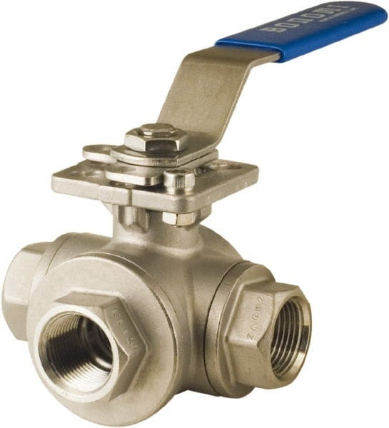 Diverter Manual Ball Valve: 1-1/4″ Pipe, Full Port NPT