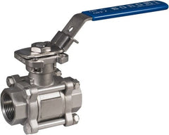 Full Port Manual Ball Valve: 2-1/2″ Pipe, Full Port NPT