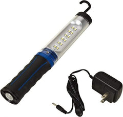 Value Collection - 12 VDC, 3 Watt, Cordless, LED Portable Handheld Work Light - 1 Head, 350 Lumens, ABS & Polycarbonate, 11-1/2" Long x 1-1/4" Wide x 1-5/8" High - Americas Industrial Supply