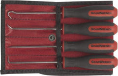 GearWrench - 4 Piece Hook & Pick Set - Dual Composite - Americas Industrial Supply