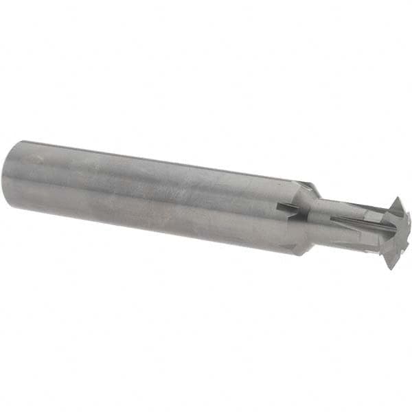 Accupro - 1/2° 1/2" Cut Diam, 0.109" Cut Width, 1/2" Shank, Solid Carbide Double-Angle Cutter - Americas Industrial Supply