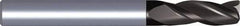 Kennametal - 3/8", 1-1/8" LOC, 3/8" Shank Diam, 3" OAL, 3 Flute, Solid Carbide Square End Mill - Single End, TiAlN Finish, Spiral Flute, Centercutting, Right Hand Cut, Right Hand Flute - Americas Industrial Supply