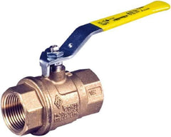 BONOMI - 3/4" Pipe, Full Port, Brass Full Port Ball Valve - Bi-Directional, NPT Ends, Lever Handle, 600 WOG, 150 WSP - Americas Industrial Supply