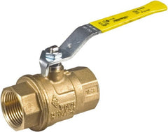 BONOMI - 1-1/2" Pipe, Full Port, Brass Ball Valve - Exact Industrial Supply