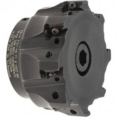 Kennametal - 8 Inserts, 3" Cut Diam, 1" Arbor Diam, 11mm Max Depth of Cut, Indexable Square-Shoulder Face Mill - 0° Lead Angle, 1-3/4" High, LNGU110408SRGE Insert Compatibility, Through Coolant, Series Mill 4-11 - Americas Industrial Supply