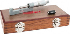 SPI - 1 to 2" Range, Mechanical Hub Micrometer - 0.0001" Graduation, 0.0002" Accuracy, Rotating Spindle - Americas Industrial Supply