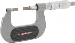 SPI - 0" to 1" Mechanical Painted Blade Micrometer - 0.0001" Accuracy, 0.03" Blade Thickness, Ratchet Stop Thimble - Americas Industrial Supply