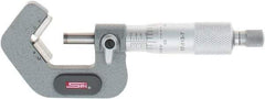 SPI - 0.2 to 1 Inch Measurement, 5 Flutes Measured, Ratchet Stop Thimble, Mechanical V Anvil Micrometer - 0.0001 Inch Accuracy, Carbide Face - Americas Industrial Supply