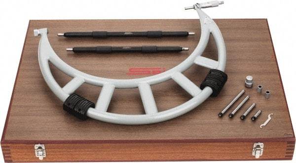 SPI - Mechanical, 12 to 16 Range, Carbide Face Interchangeable Anvil Micrometer - 0.0004" Accuracy, 0.001" Graduation - Americas Industrial Supply