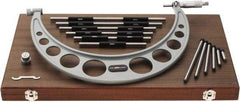 SPI - Mechanical, 6 to 12 Range, Carbide Face Interchangeable Anvil Micrometer - 0.0003" Accuracy, 0.0001" Graduation - Americas Industrial Supply