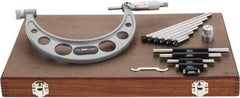 SPI - Mechanical, 0 to 6 Range, Carbide Face Interchangeable Anvil Micrometer - 0.0002" Accuracy, 0.0001" Graduation - Americas Industrial Supply